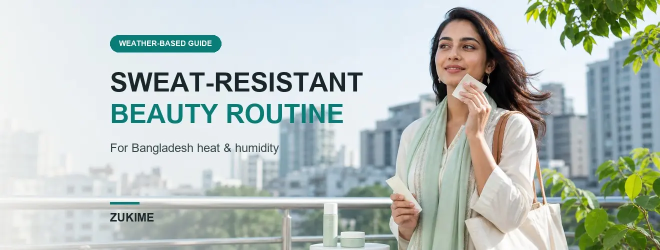 বাংলাদেশের গরম ও আর্দ্র আবহাওয়ার জন্য Sweat-resistant Beauty Routine: সকাল থেকে রাতের Complete Guide