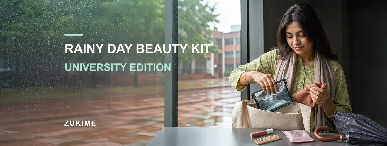 Rainy Day University Beauty Kit: Makeup, Hair ও Bag Protection