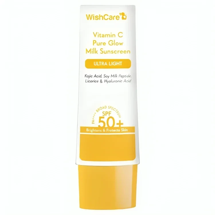 Wishcare Vitamin C Pure Glow Milk Sunscreen Ultra Light SPF 50+ PA++++