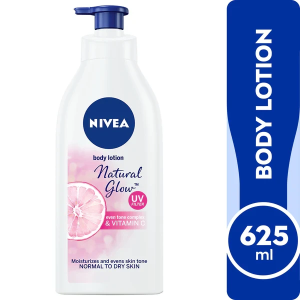 Nivea Body Lotion Natural Glow Even Tone Complex & Vitamin C for Normal to Dry Skin - 625ml