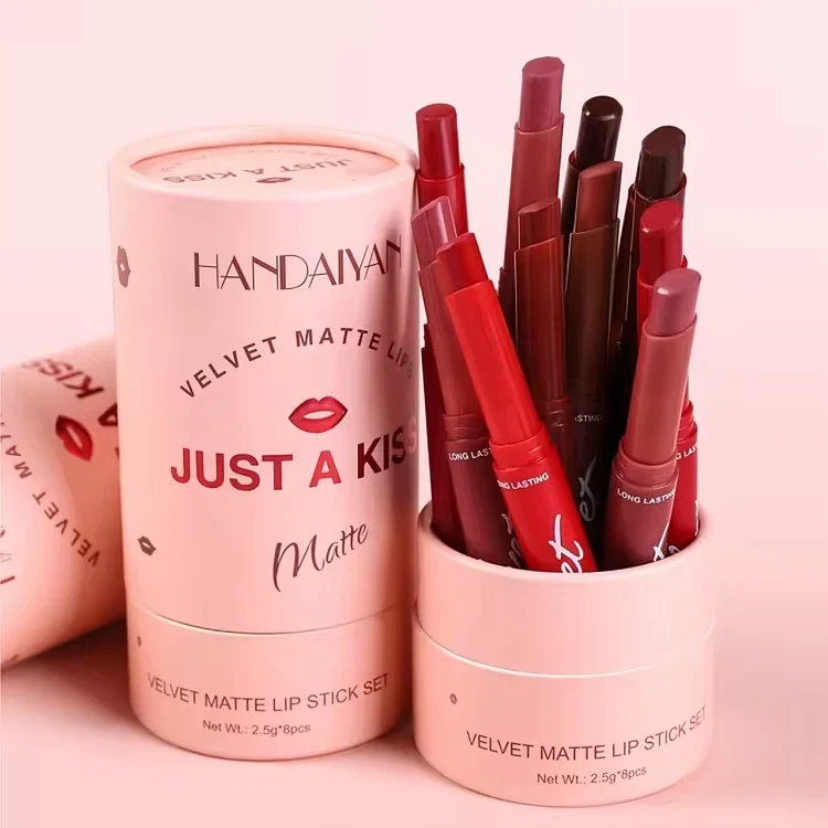 Handaiyan Just A Kiss - 8 pcs Velvet Matte Lipstick Set