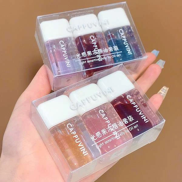 Cappuvini Light Sensitive Jelly Lip Oil Set