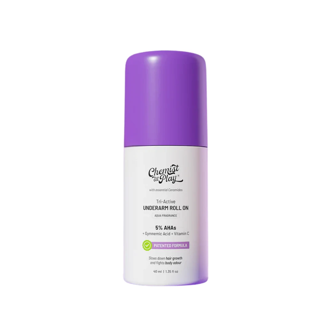 Chemist at Play Tri Active Underarm Roll On for Hair Growth Reduction - 40 ml