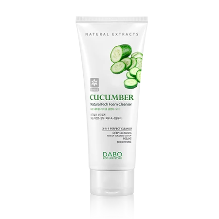 Dabo Natural Rich Foam Cleanser Cucumber 180ml